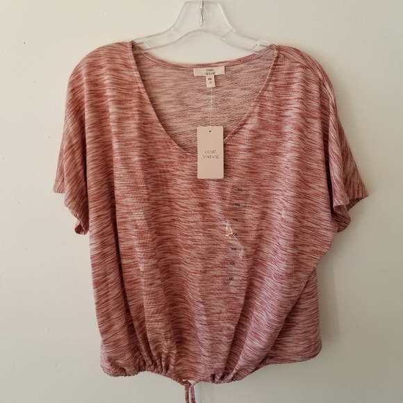 Drawstring Short Sleeve Top - Picture 2 of 6